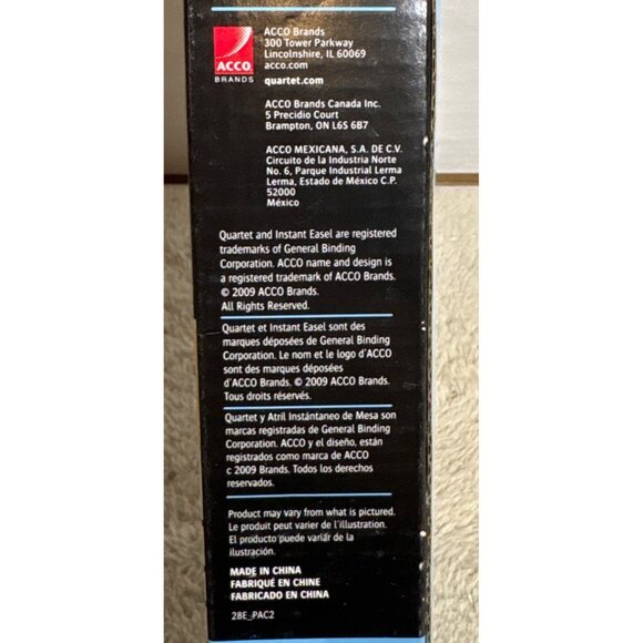 Quartet Tabletop Instant Easel Adjustable 14" Non-Skid Black Folding Design - Picture 4 of 6